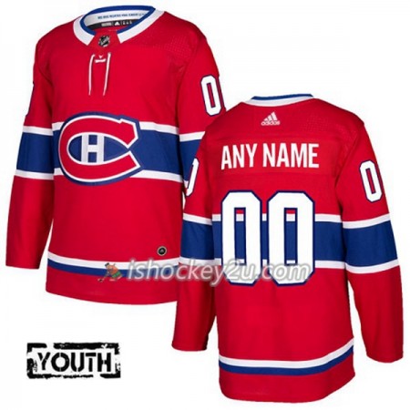 Børn NHL Montreal Canadiens Tilpasset Adidas 2017-2018 Rød Authentic